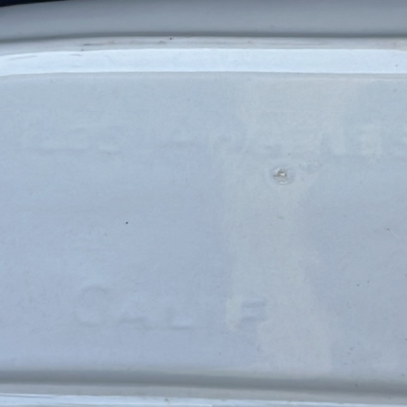 VTG Los Angeles Potteries Buns Breads Serving Dish Hand Painted Feathers USA - Picture 7 of 8